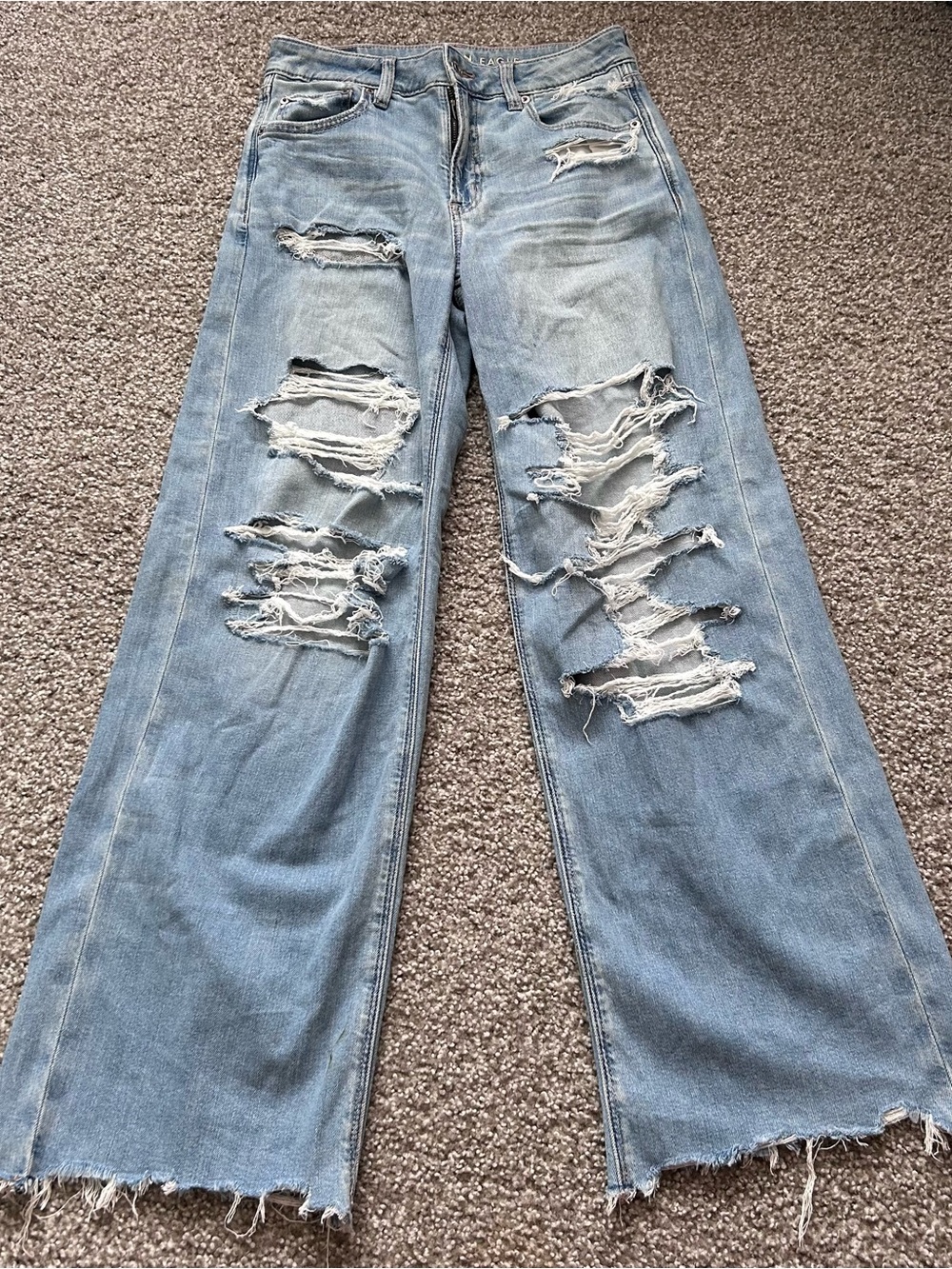 American Eagle Super High Rise Baggy Wide Leg Jeans